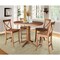 International Concepts Round 36 in Round Extension Dining Table with 4 X-Back Stools, Distressed Oak, 36 in W, 48 in L K42-36RXT-27B-S6132-4 - alternate 2